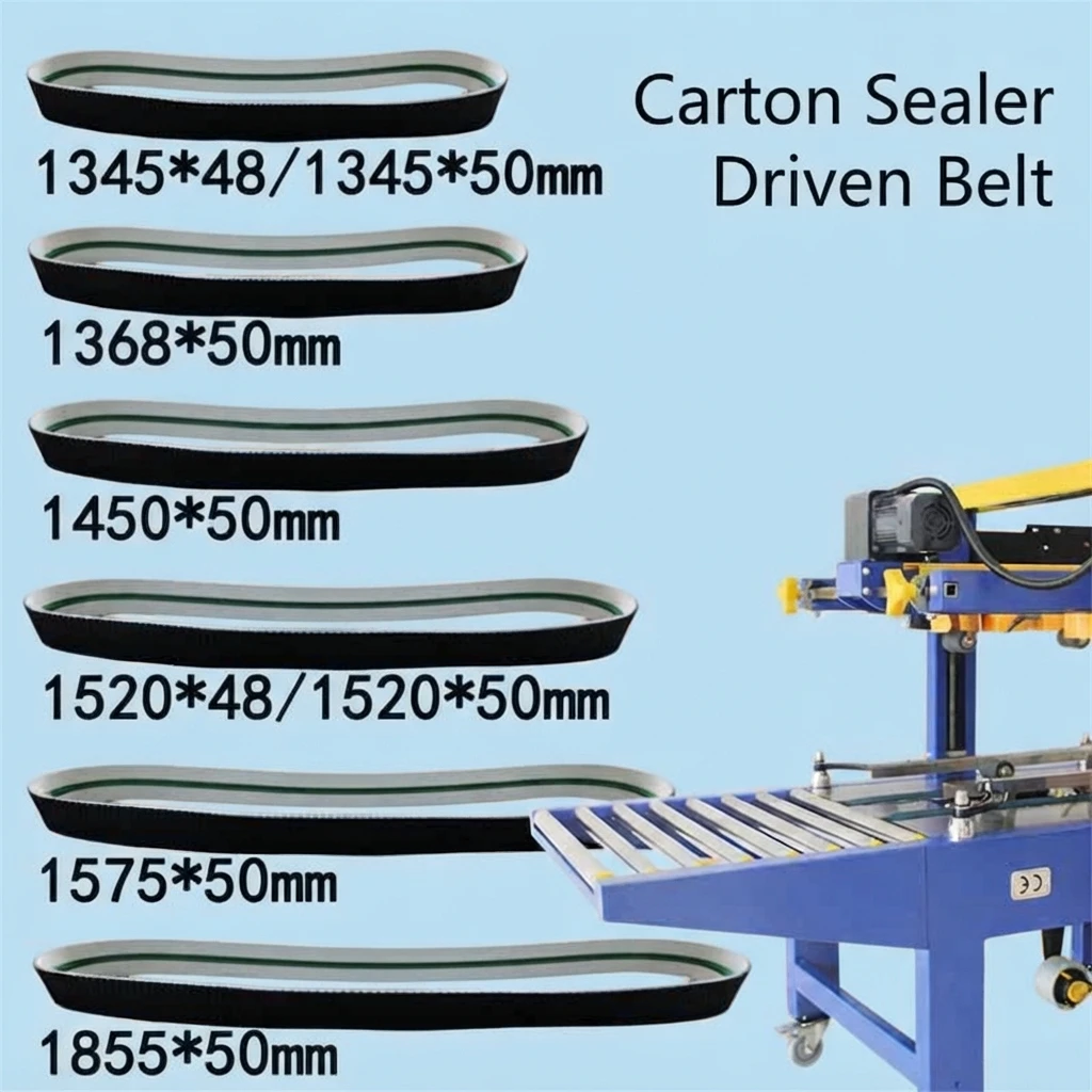 Carton Sealer Driven Belt 1520x50x5mm Semi Auto Adhesive Tap Carton Sealing Machine Belt Parts,1pcs Price
