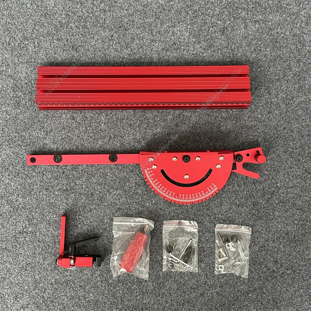 1 Set Miter Gauge and 400MM Aluminium Profile Fence With Track Stop Sawing Assembly Angle Ruler for Table Saw Router Table Woodw