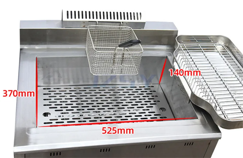 10L Oil-water Separation Electric Potato Chips Deep Fryer Large Capacity Commercial Desktop Puffed Food Frying Machine