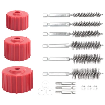 ชุดทำความสะอาดท่อทองแดงสำหรับสว่านไฟฟ้าแปรงทำความสะอาดท่อท่อทองแดงและอุปกรณ์สำหรับการบัดกรี