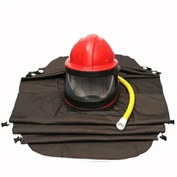 ABS Protective Sand Blasting Helmet Dust Mask Blasting Hood With Temperature Adjusting Device