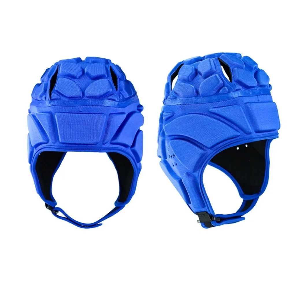 Safety Bump Soft Shell Football Helmet Anti-collision Adjustable Rugby Helmet EVA Sponge Foam Padded Scrum Cap Contact Sports