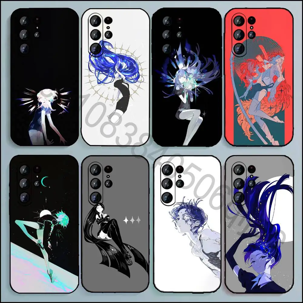 Capa de Telefone L-Land of the L-Lustrous para Samsung Galaxy A13,21s,22,31,32,52,53,71,80,A91, Capa Preta Macia