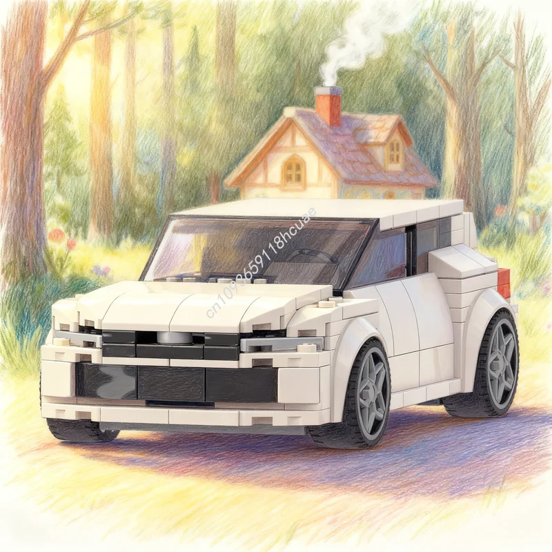 ตัวต่อ MOC City Champions Volkswagen GTI จำนวน 291 ชิ้น ของเล่นแบบประกอบสถาปัตยกรรม ไอเดียของขวัญคริสต์มาส ของเล่นเสริมพัฒนาการสำหรับเด็ก