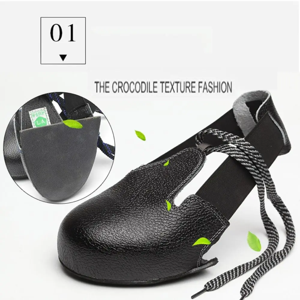 Multipurpose Anti-smashing Steel Toe Shoes Covers Cowhide Universal Safety Footwear Unisex Slip-resistant Shoe Toe Cap Visitors