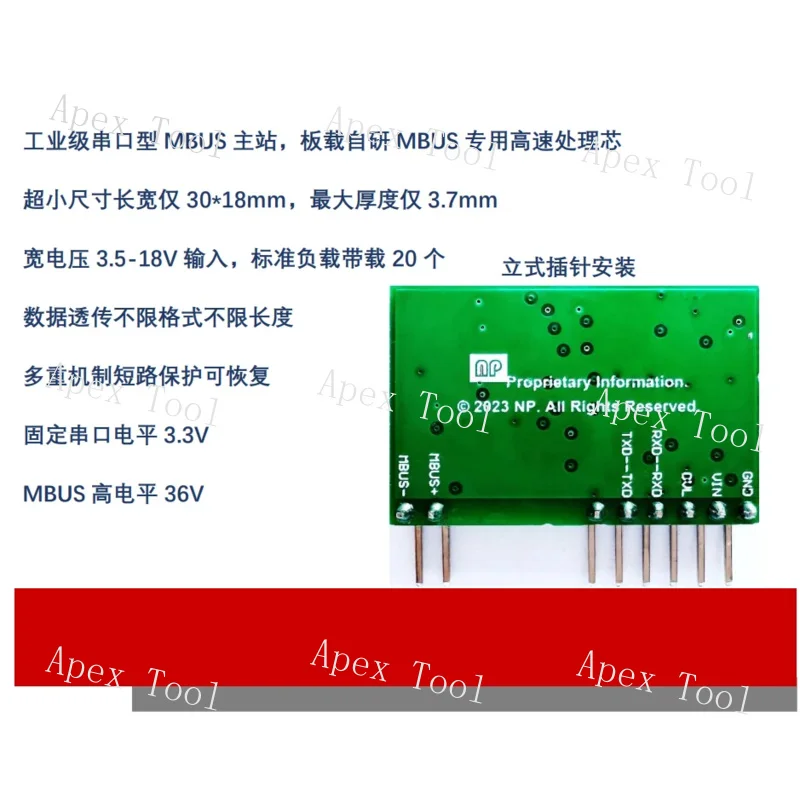 مايكرو TTL إلى MBUS محطة رئيسية متر القراءة اختبار مجال الاتصالات تصحيح الأخطاء التسلسلي MBUS المضيف #6