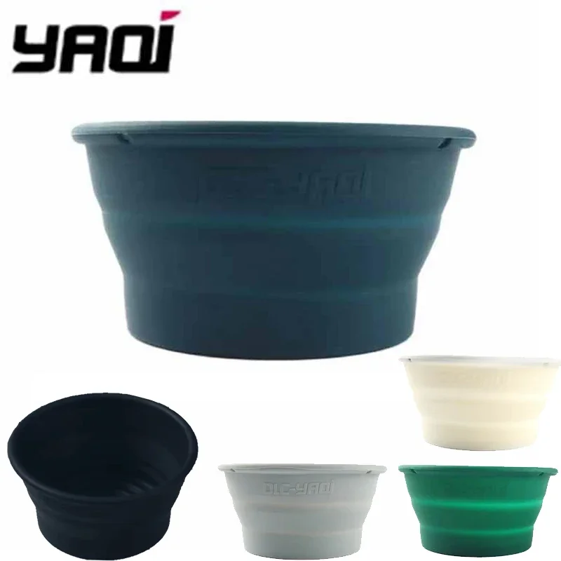 وعاء حلاقة محمول من السيليكون قابل للطي باللون الأزرق من Yaqi للرجال عالي الجودة أثناء السفر وعاء حلاقة الوجه