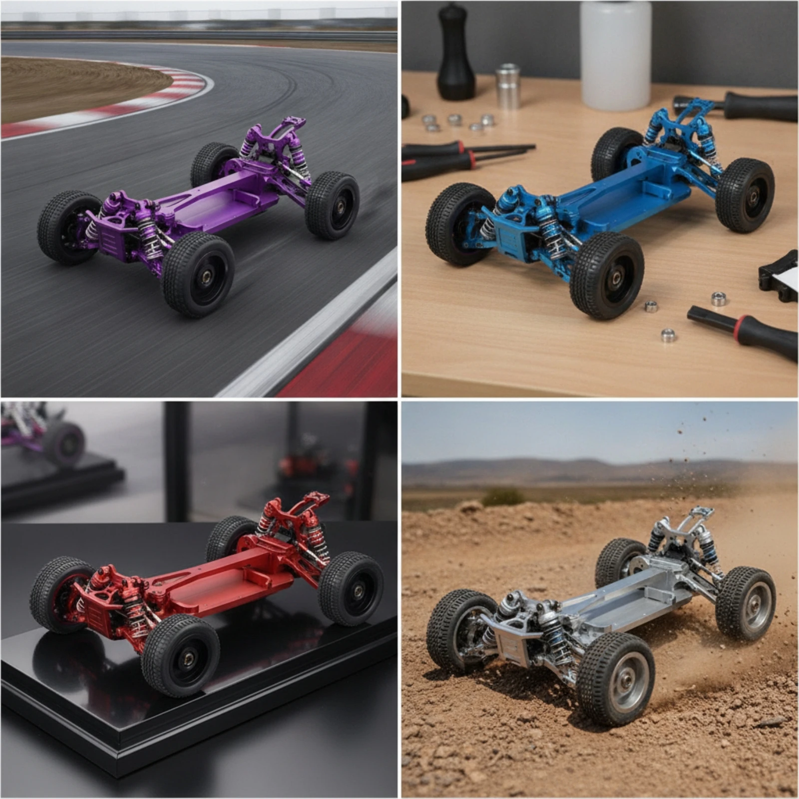 Metal Chassis Frame Preassembled Upgrade Chassis Frame Hobby-Grade Upgradeable for Builders, Custom Projects, Maintenance