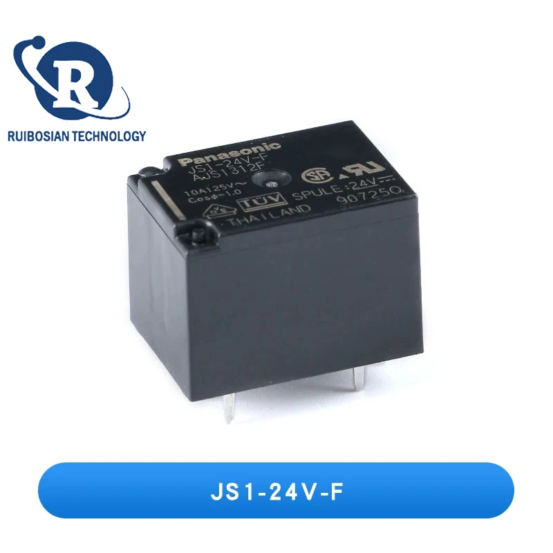 مرحل الطاقة JS1-5V-F/12V-F/24V-F واحد مفتوح واحد إغلاق 10A 5 دبوس أصلي