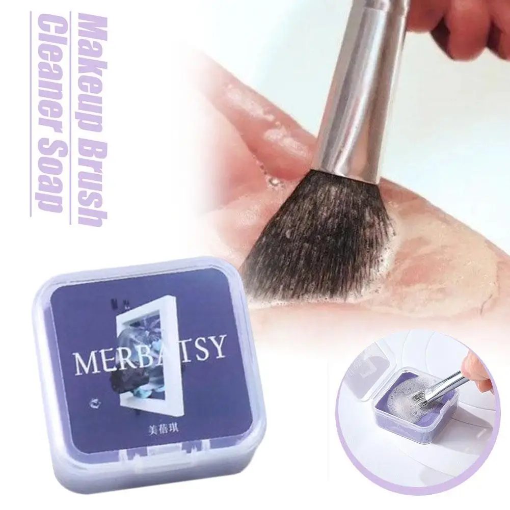 23g Makeup Brush Cleaner Soap Cleaner Tool Sponge Egg Silicone Pad Cosmetic Portable Soap Cleaner Eyebrow Brushes Q5H4