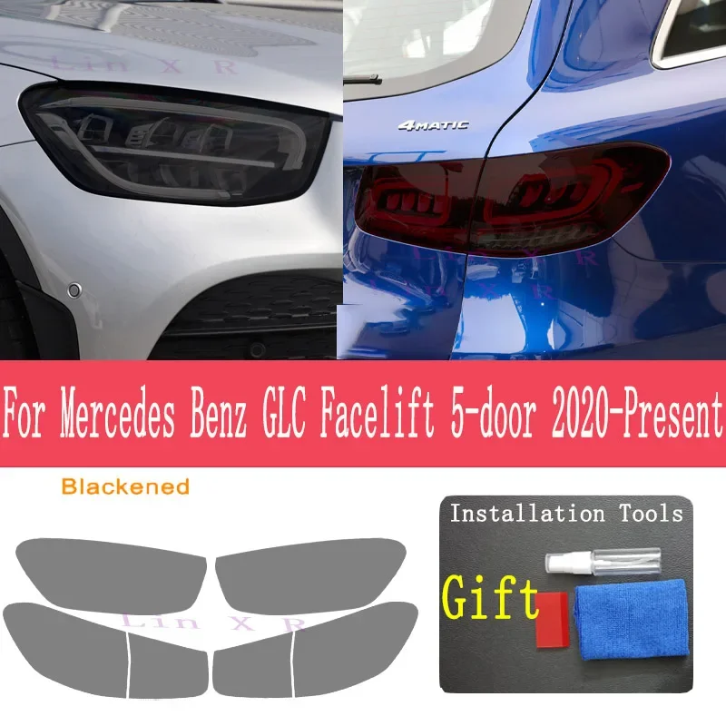 

Защитная пленка для фар и задних фонарей автомобиля, прозрачная TPU-наклейка для Mercedes Benz GLC Class SUV X253 AMG, аксессуары PPF