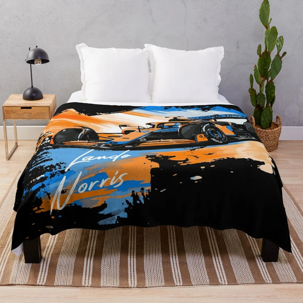 

Lando Norris - Retro_Digi art Throw Blanket Hairys Luxury Throw Bed covers For Decorative Sofa Blankets