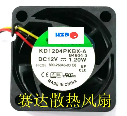 HZDO KD1204PKBX-A DC12V 1.20W 40*40*20MM 4cm Tachometer Signal cooling fan