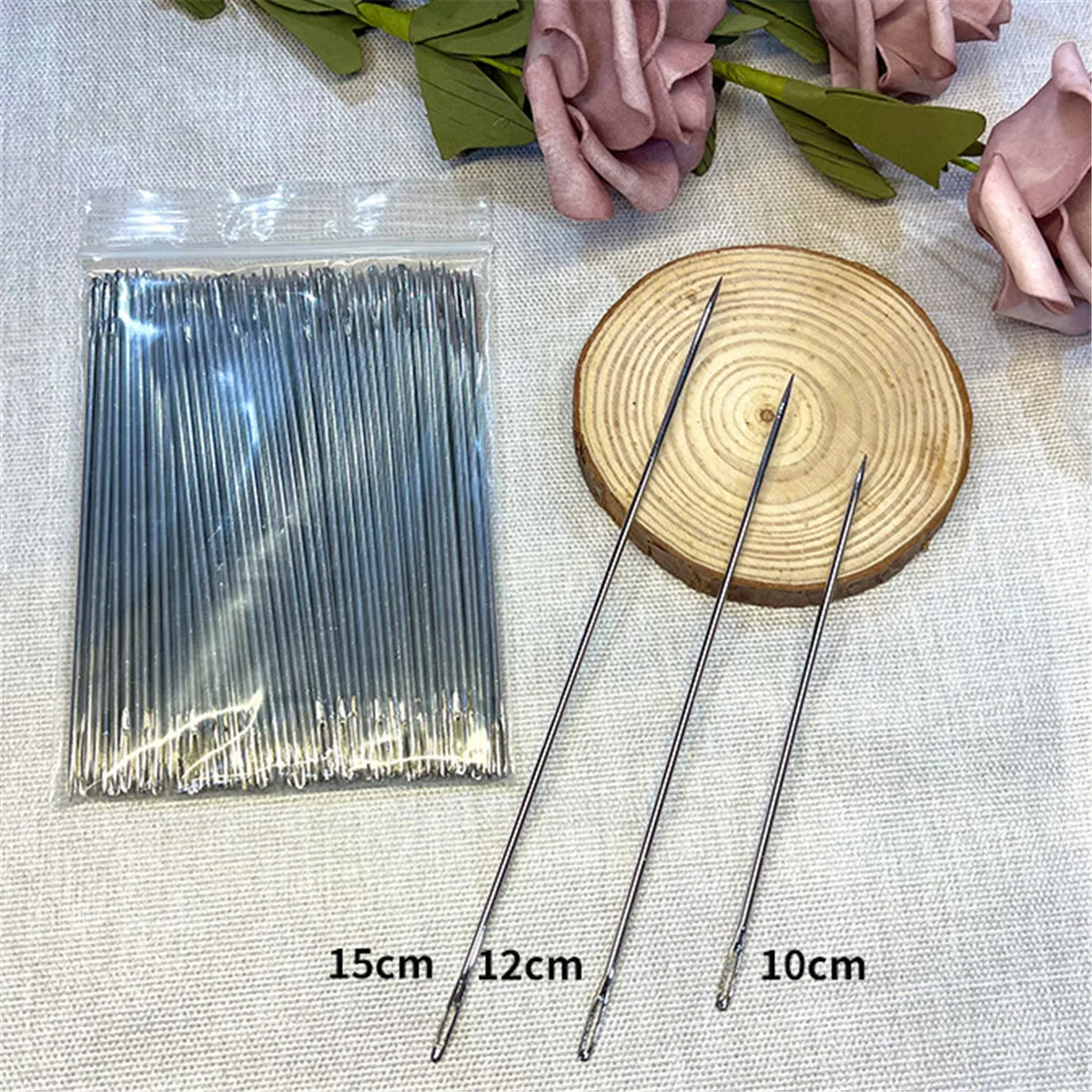 Stainless Steel Big Eye Stitching Needles Sew Fishing Net Needle 10/12/15cm