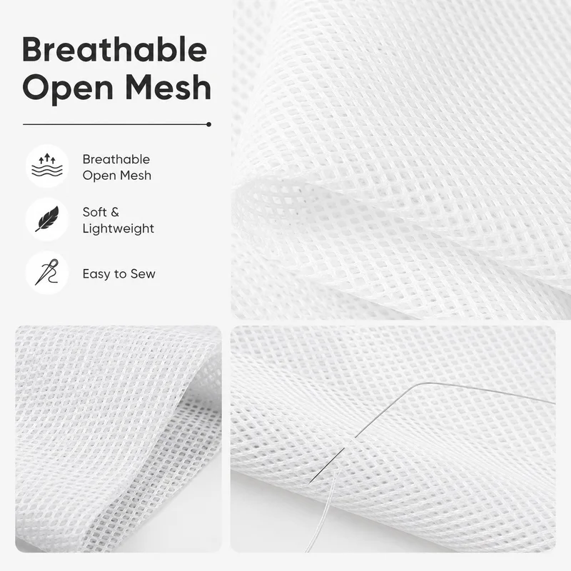 50/100x155cm Breathable Mesh Fabric T-Shirt Airflow Net Cloth Sportswear Vent Panel Cycling Jersey Insert DIY Sewing Accessories
