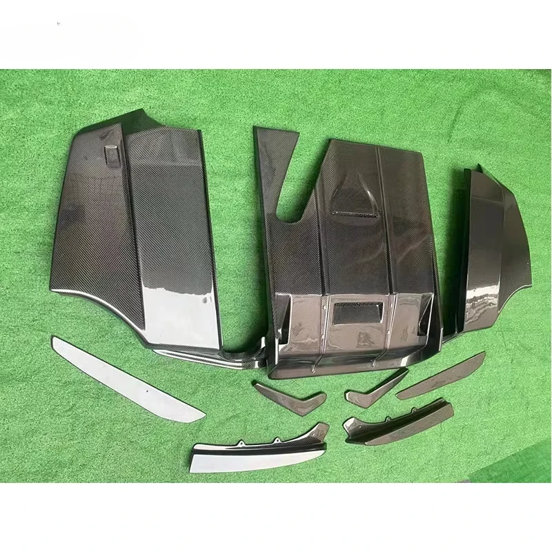 F30 ألياف الكربون GEEX نمط سبليت هيكل الناشر الخلفي شفة ممتصة للصدمات الخلفية ل 3 سلسلة F30 مخصص #3