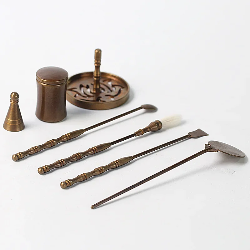 Pure Copper Censer Tool Kit 11 Pieces,Spoon, Spade, Utensil