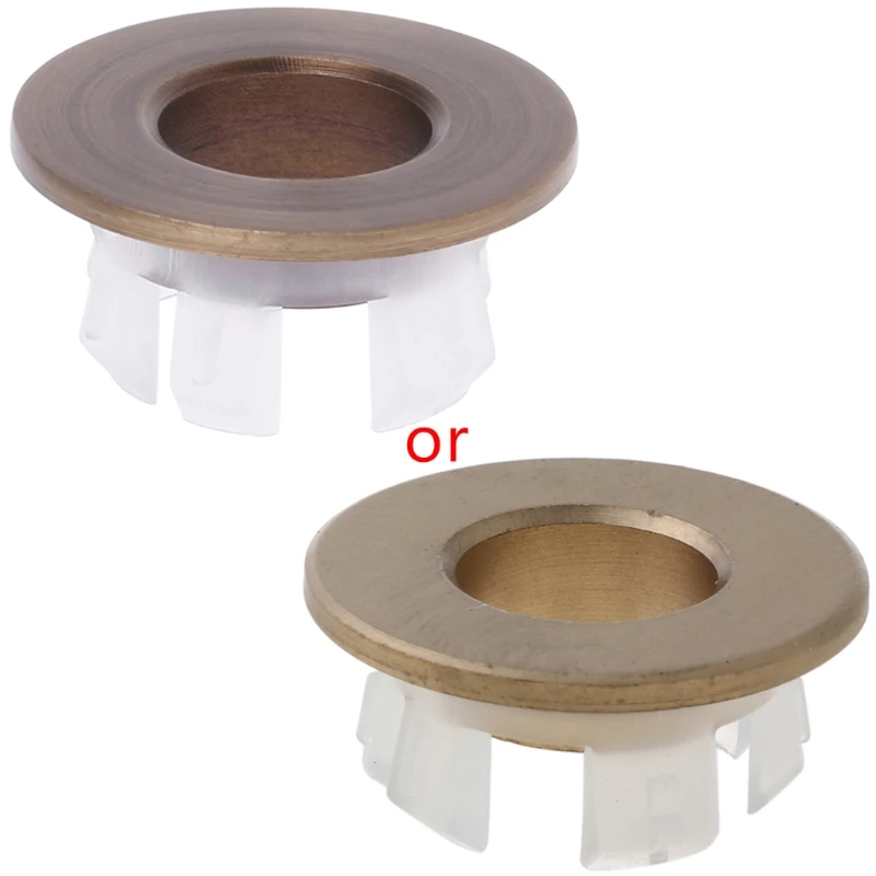 Cubierta desbordamiento para lavabo baño, inserto redondo seis pies, tapa agujero anillo cromado, envío directo