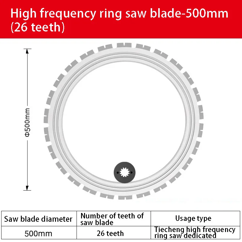 High Frequency Ring Saw Blade 400mm/500mm New Concrete Wall Cutting Machine Saw Blade Door And Window Cutting Blade