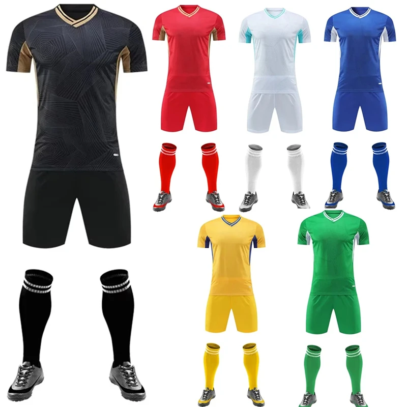 

Men's High-Quality Professional Football Jerseys Children's Sports Suit Set DIY Customized Soccer Team Training Match Uniforms