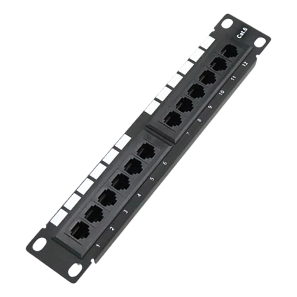 12 Port CAT5A CAT6 Wall Mount Patch Panel for Horizontal Cabling Distribution in Commercial Building For Network Deployments