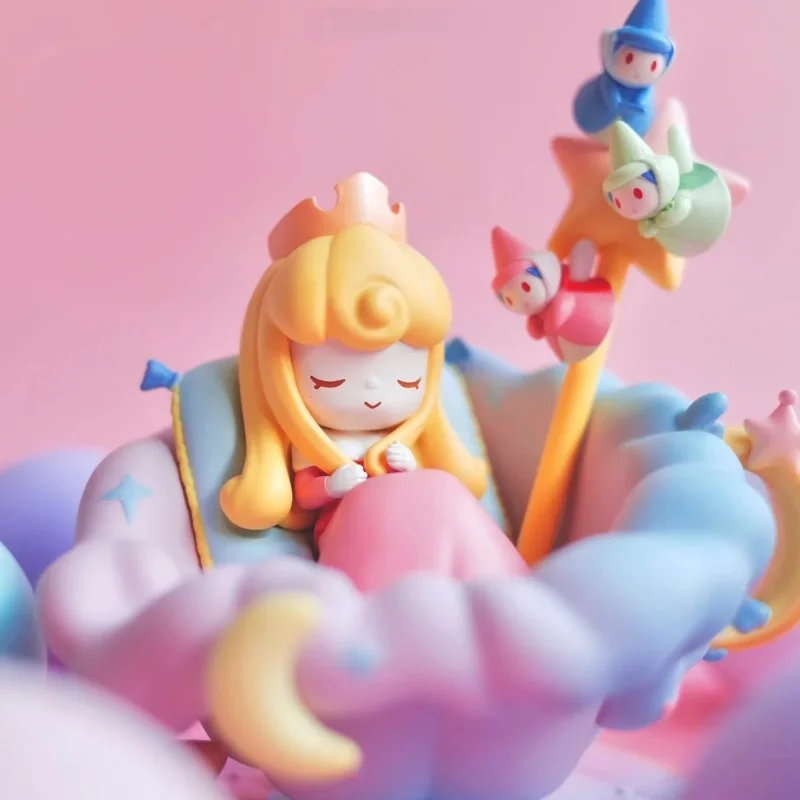 

52toys Disney Anime Figures 12cm Princess D-Baby Tea Cup Sweetheart Series Blind Box Toys Kawaii Princess Girl's Birthday Gifts