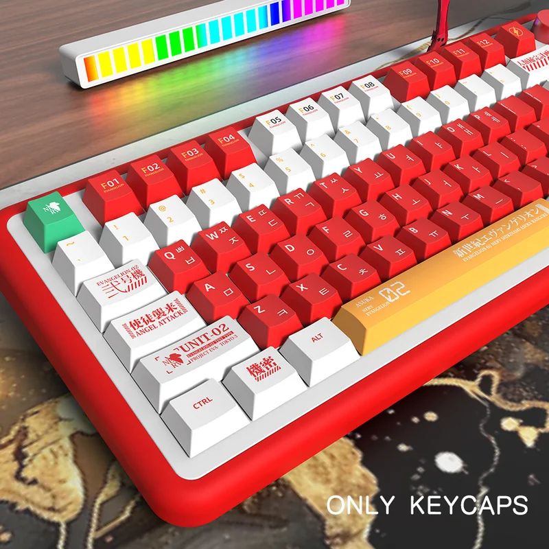 Eva02 Keycaps You Can (Not) Redo Anime Themed Keycaps Factory Height Keycaps Cartoon Personality Replacement Keyboard Keys