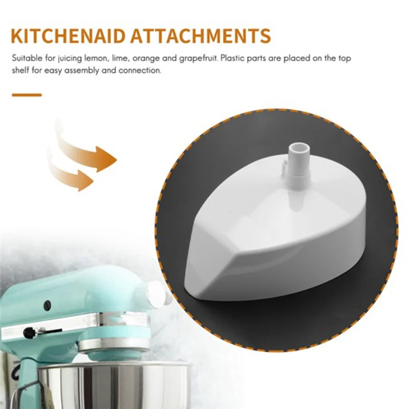 Citrus Juice Attachment Stainless Steel Bowl for Kitchenaid Stand Mixers (4.5QT/5QT) Attachment Reamer