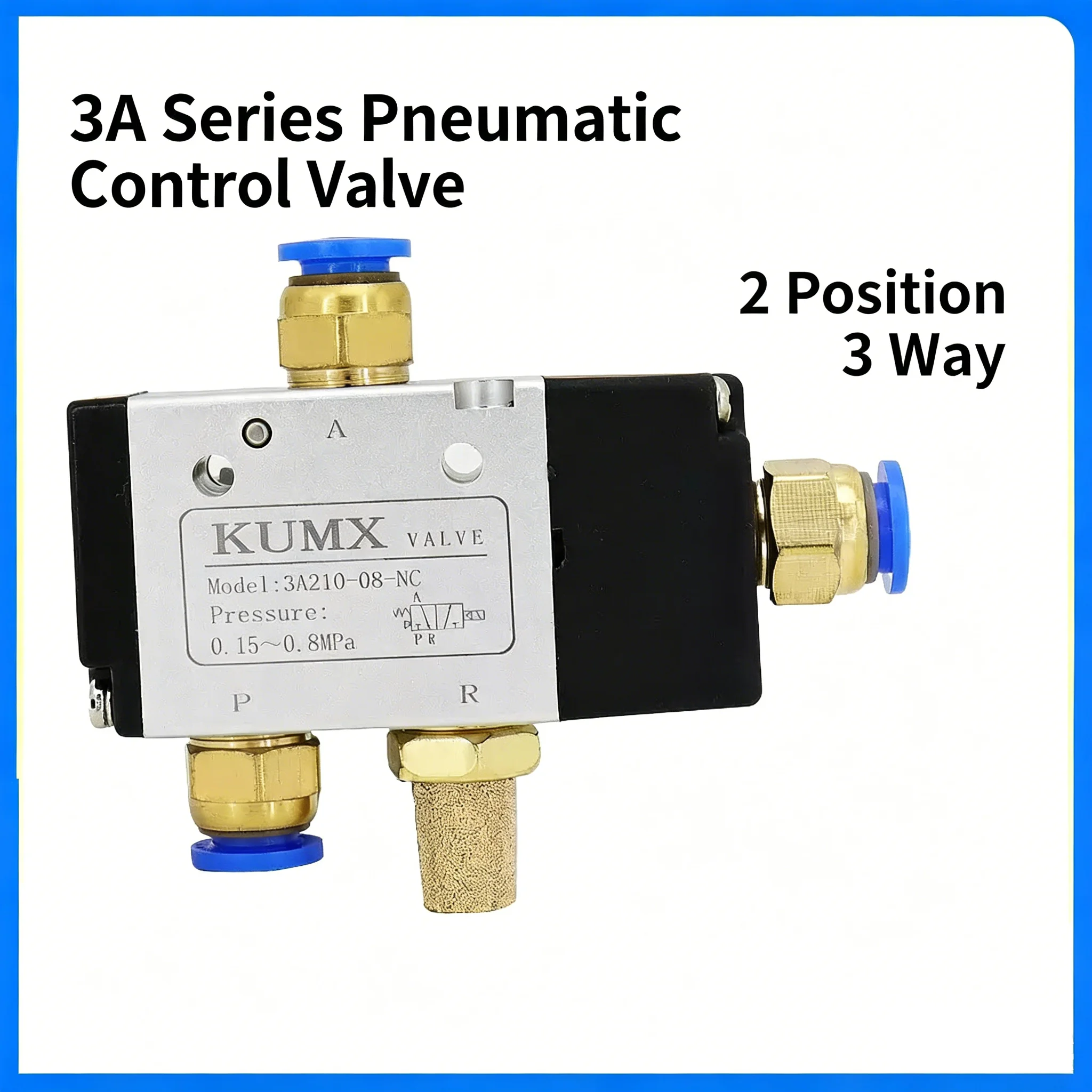 High Quality 3A110-06 3A210-08 3A310-10 3A410-15 2 Position 3 Way Air Control Reversing Valve 1/8