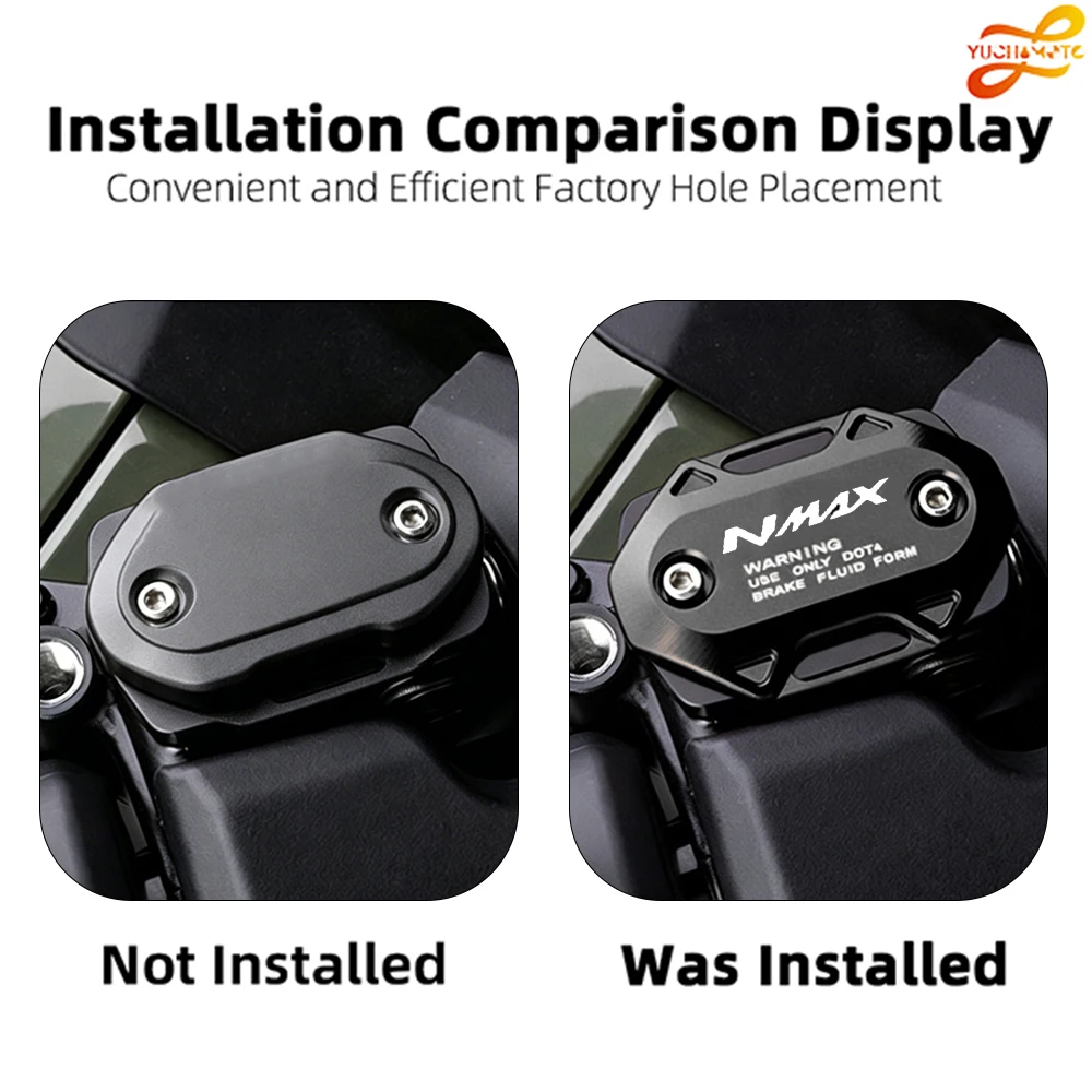 For YAMAHA NMAX 125 NMAX 155 NVX155 AEROX 2015-2026 Motorcycle CNC Front Brake Reservoir Fluid Tank Oil Cup Cover Accessories