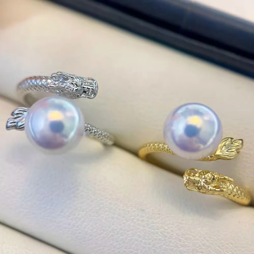 

5 шт. регулируемые позолоченные жемчужные кольца, фурнитура и аксессуары-для изготовления ювелирных изделий, оптовая продажа, товары для рукоделия 7-9 мм