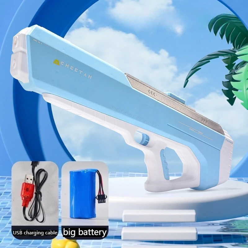 Automatic Water Gun Toy 1000ML Capacity Electric Absorption Water Pistol Spray Blaster Summer Pool Toy for Kids Boy Adult Gift