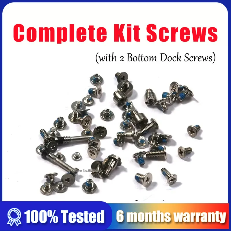 Full Screws Set For iPhone 12 13 14 Plus Pro Max Mini SE2 With 2x Bottom Screws Kit Repair Replacement Parts Phone Accessories
