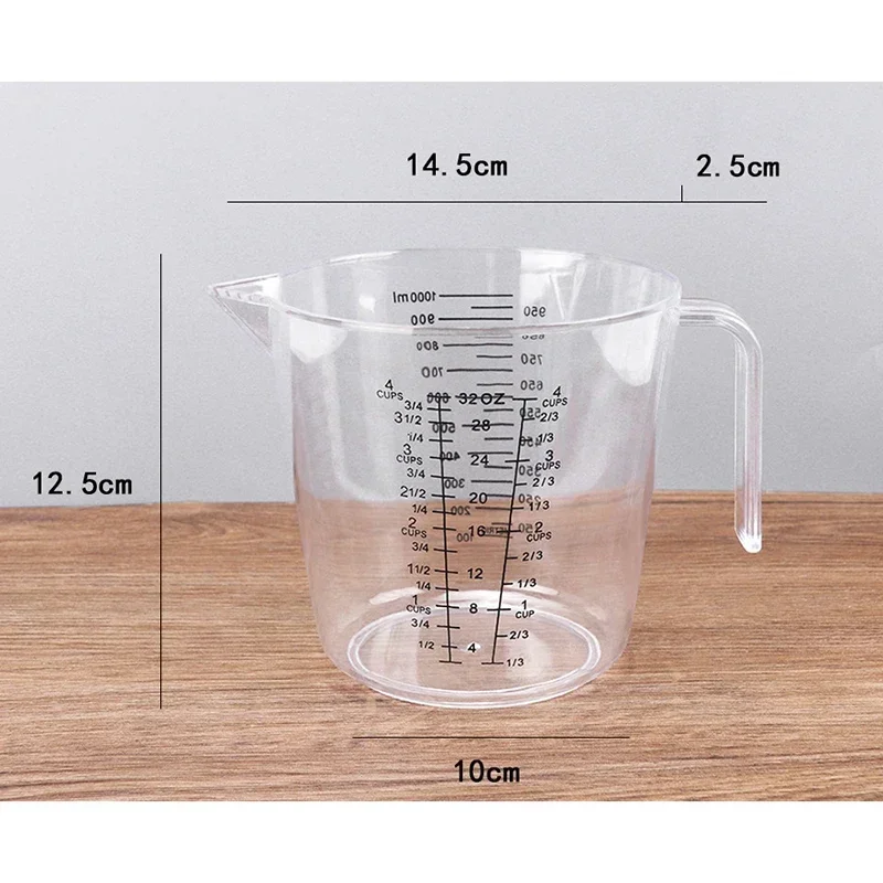 

1Pcs Graduated Clear Plastic Paint Mixing Cups Calibrated Ratio Measuring Cups Paint Resin Tools Calibration Measuring Container