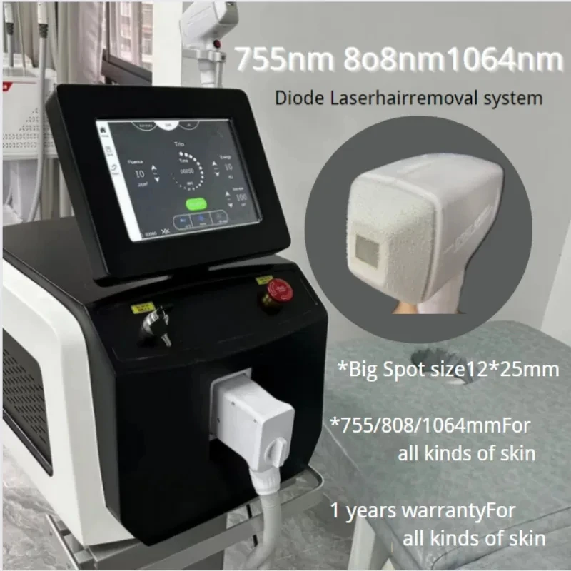 2024 Newest 808nm Diode L-aser ICE Platinum Diode L-aser Hair Removal Machine 755 808 1064nm hair remove laser removel hair