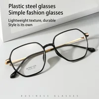 VICKY, nueva moda Simple, diseño geométrico personalizado, monturas poligonales, gafas antiluz azul, prescripción personalizable