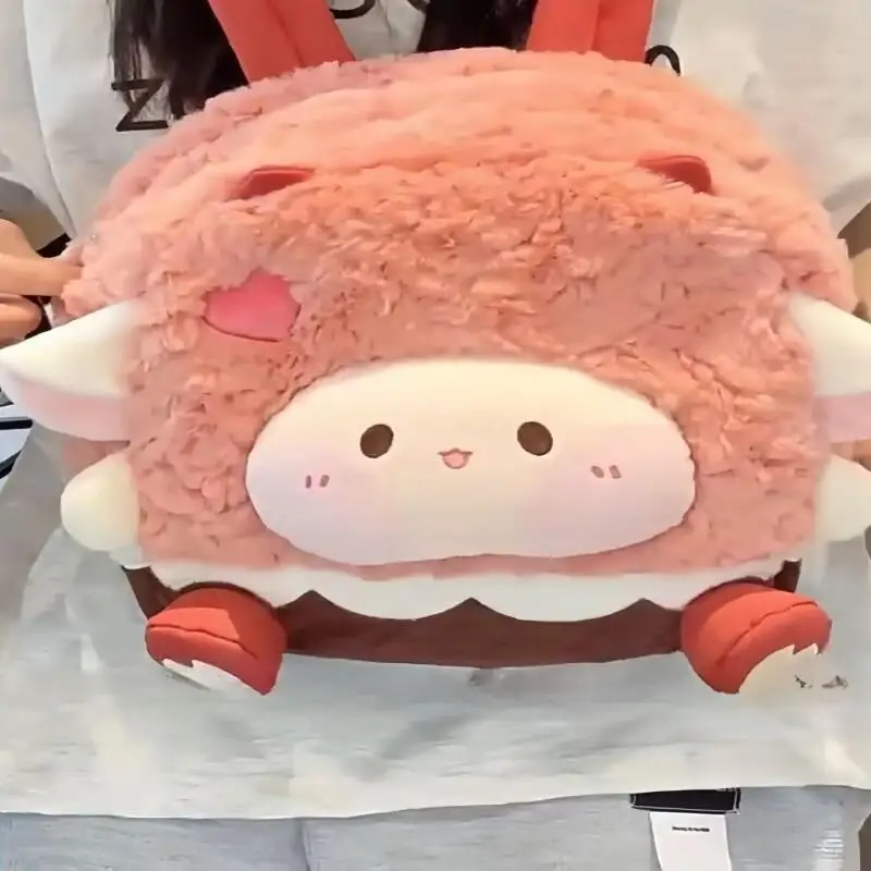 

Милый рюкзак большой емкости для поездок на работу, универсальный легкий школьный рюкзак, плюшевый плюшевый рюкзак из Японии и Южной Кореи, кампус