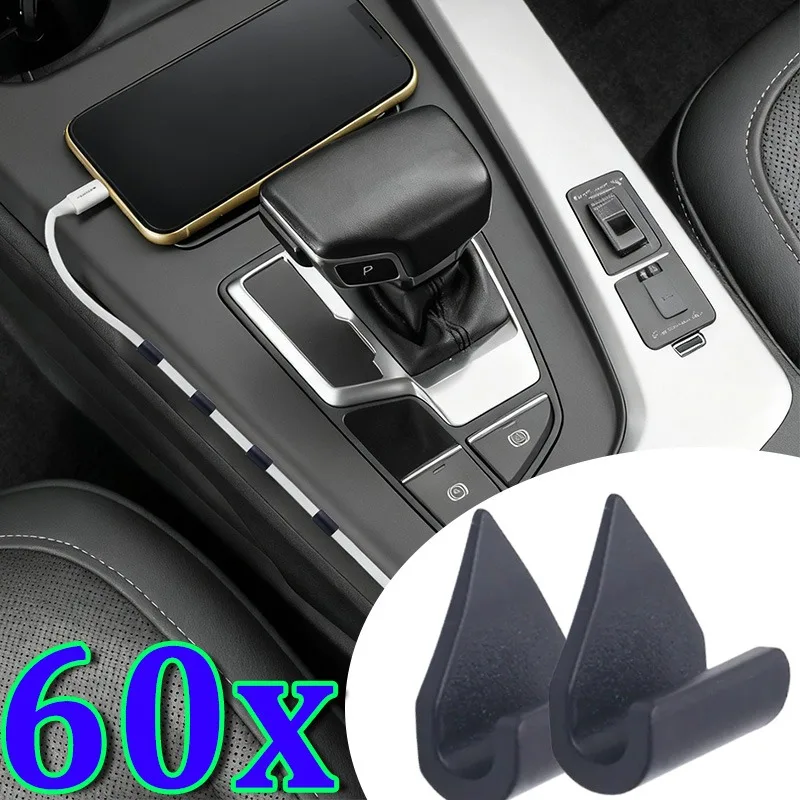 Clips de fijación de Cable de datos para cargador de coche, Clip de gestión de almacenamiento, navegación para coche, Clip de Cable fijo multifunción, 6/12/30/60 Uds.