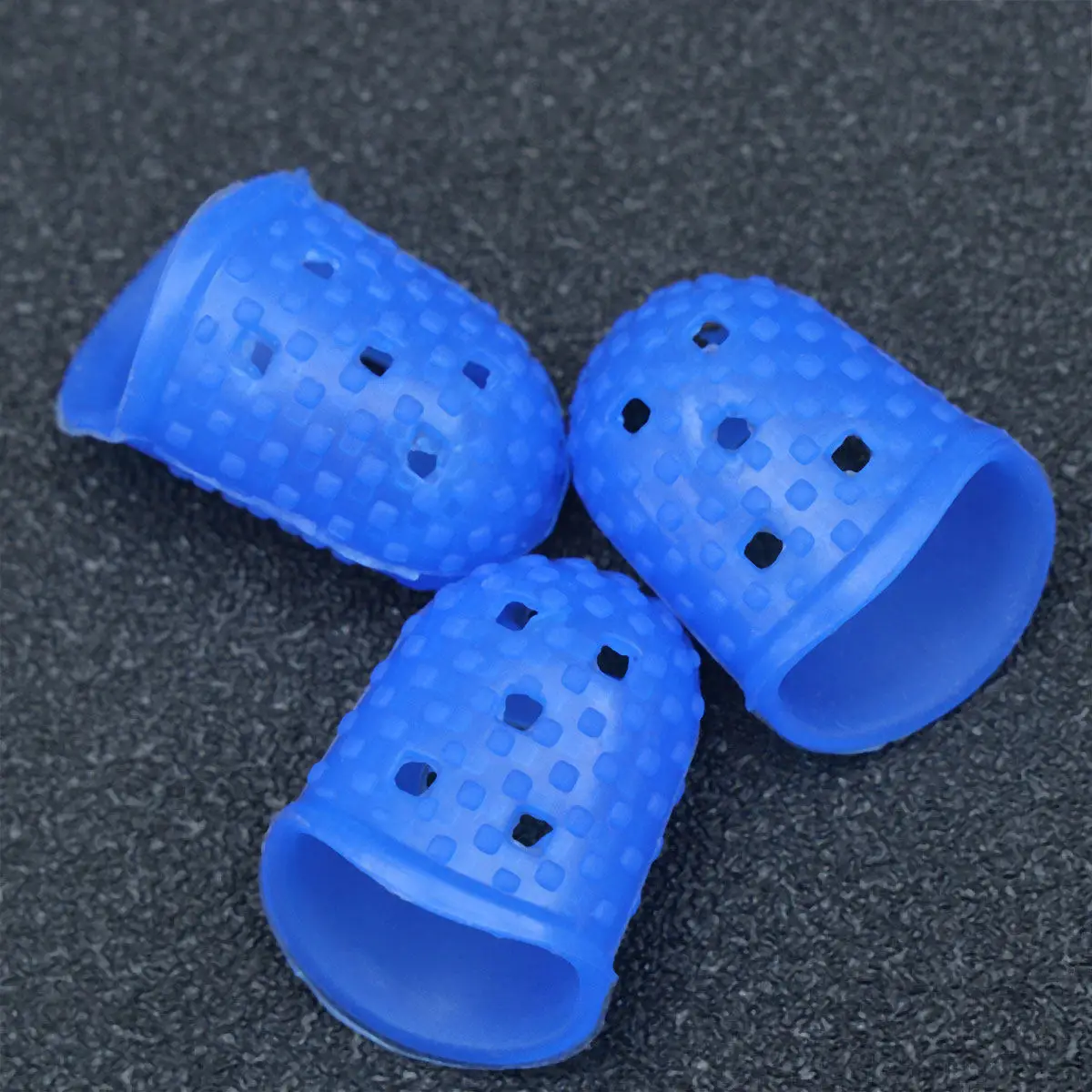 

3Pcs Anti-Scalding Non-Slip Finger Tips Protection Dark Blue Size S for Counting Collating Sorting Guitar Players Fingertip