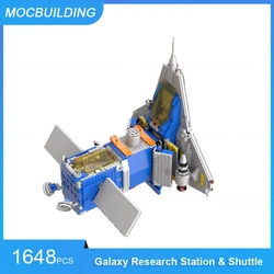 MOC Building Blocks Galaxy Research Station and Galaxy Shuttle Model DIY Assemble Bricks Space Educational Toys Gifts 1648PCS