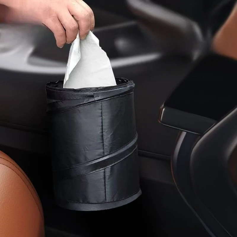 Foldable Spiral Car Trash Bin Car Seat Storage Bucket Portable Camping Multi-Purpose Vehicle Organizer