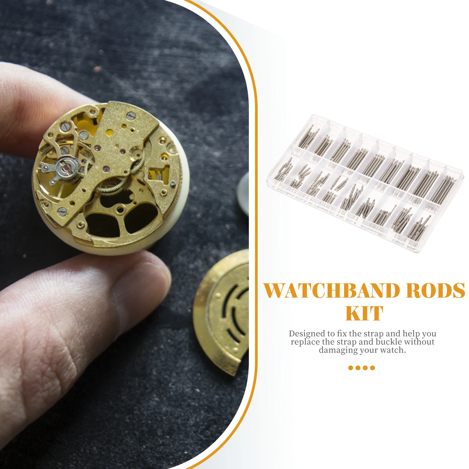

180pcs Watch Strap Spring Needle Band Pin Repair Tools Kit Stainless Steel Watchmakers Jewelers Bands Clasps Straps Buckles