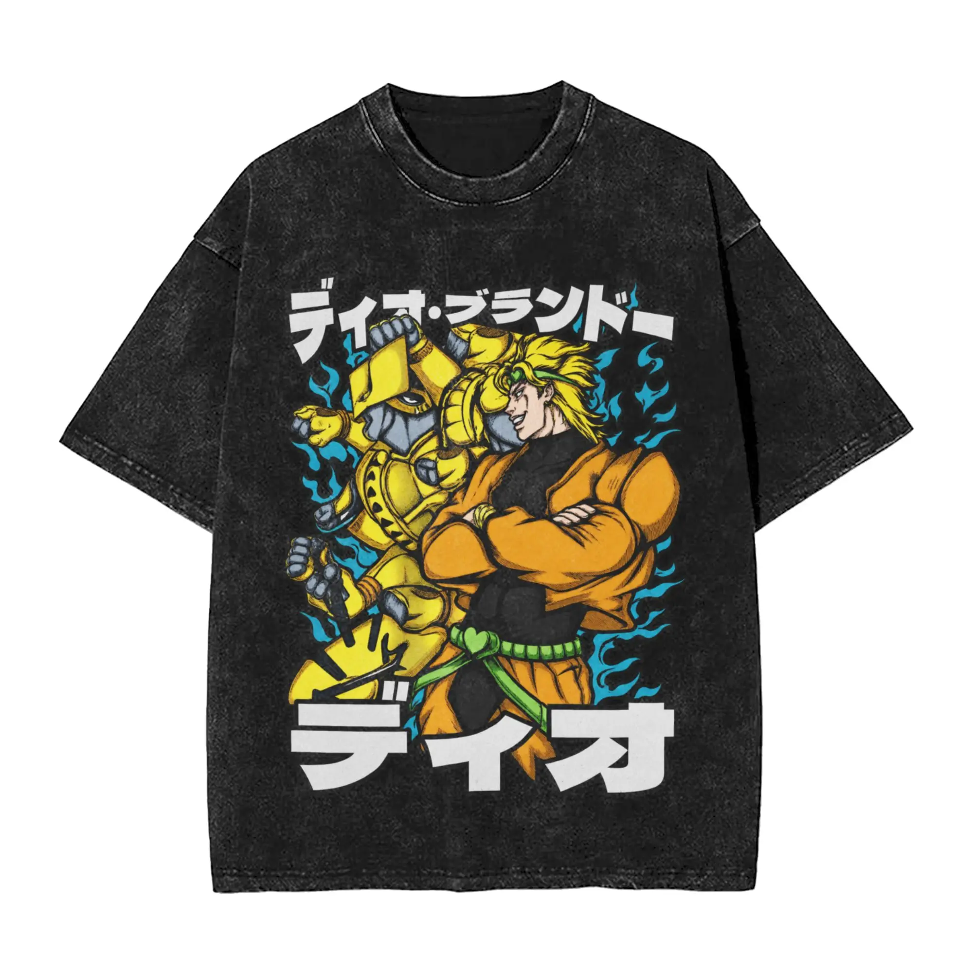 Jojo's Bizarre Adventure Dio Brando Villain T Shirts Casual Fashion Tee Shirt For Couple Short Sleeve Design Clothing
