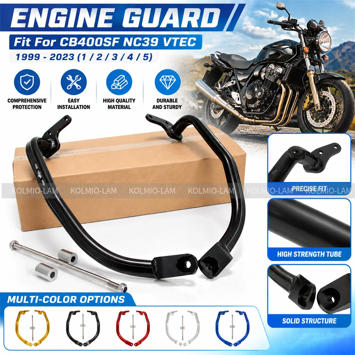 Fit For HONDA CB400SF NC39 VTEC 1 2 3 4 5 1999 - 2023 Motorcycle Crash Bar Engine Frame Guard Bumper