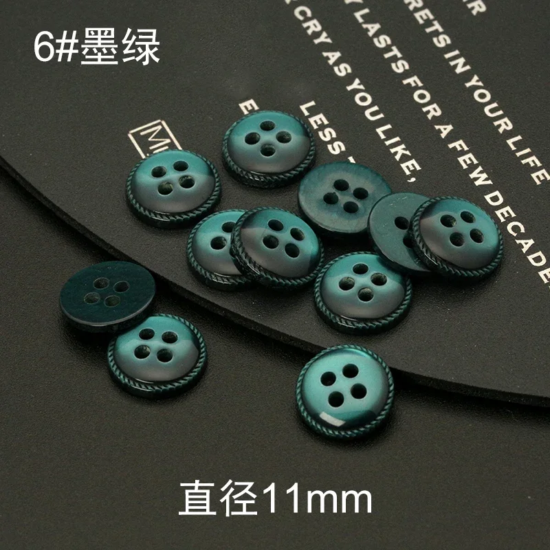 10pcs Resin 11mm Decor Sewing Buttons for Clothing Plastic Pearl Baby Polo Black Shirt Craft Needlework Accessories Luxury DIY