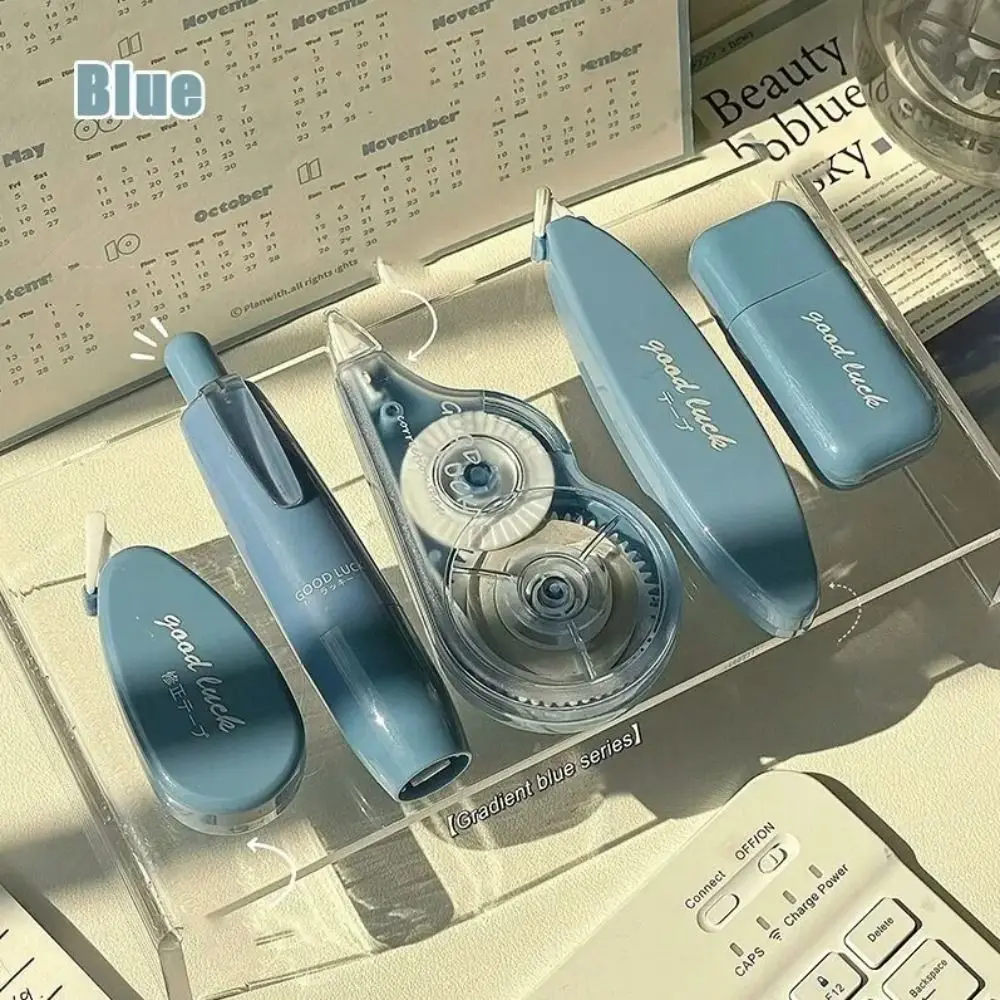 

5PCS Creative Silent Correction Tape Set Smooth Aesthetic Modification Tape INS Large Capacity White Covering Tape School