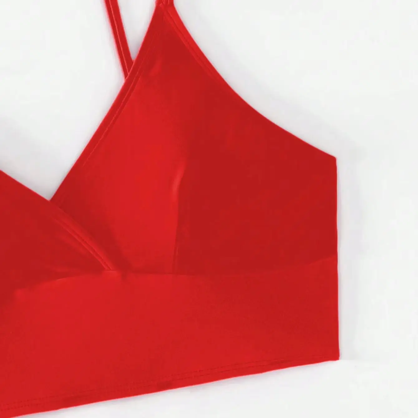 Sexy Cross Bikini Set Deep V-neck Plain Swimming Suit Fashion Cross High Waist Pants Sexy Bikini Suit