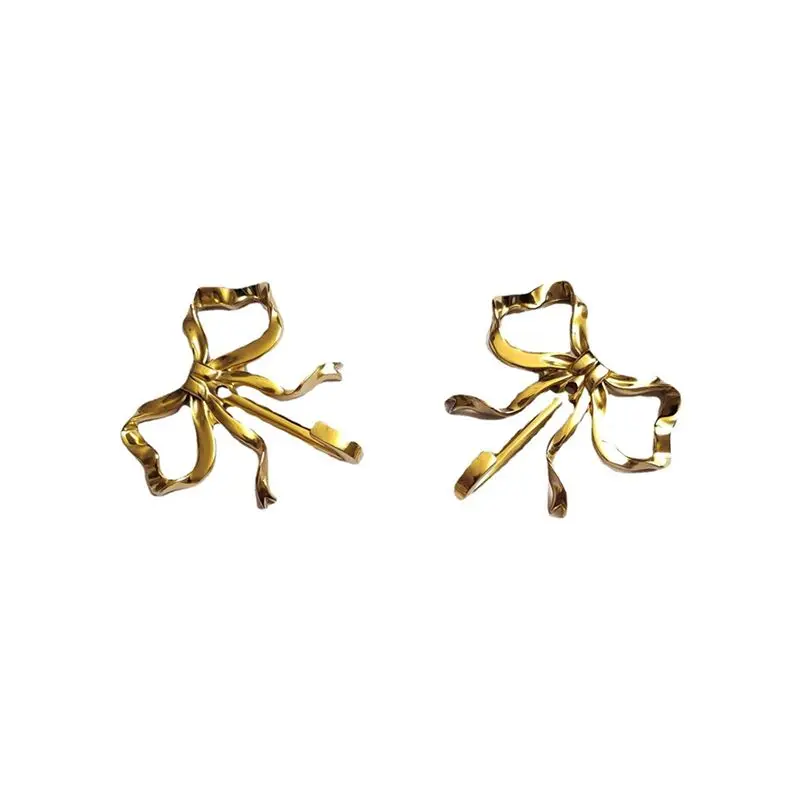 

AA81-2 Pcs Bow Hook Towel Robe Hook, Brass Wall Hook Wall Hanging Towel Hook For Bathroom Bedroom Bathrobe Durable S