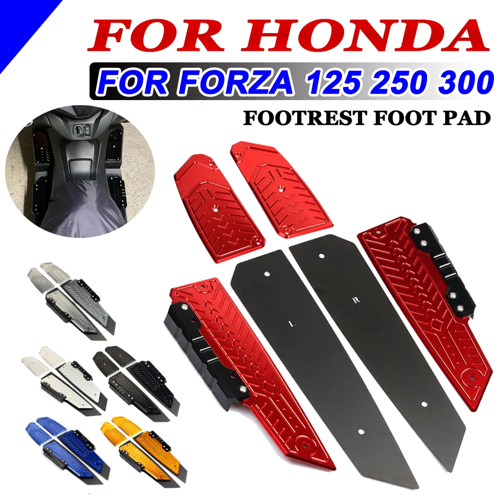 Motorcycle Footboard Steps Footrest Foot Pad Pedal Footrests Pads For Honda Forza300 FORZA 300 Forza 250 Forza 125 2017 - 2023