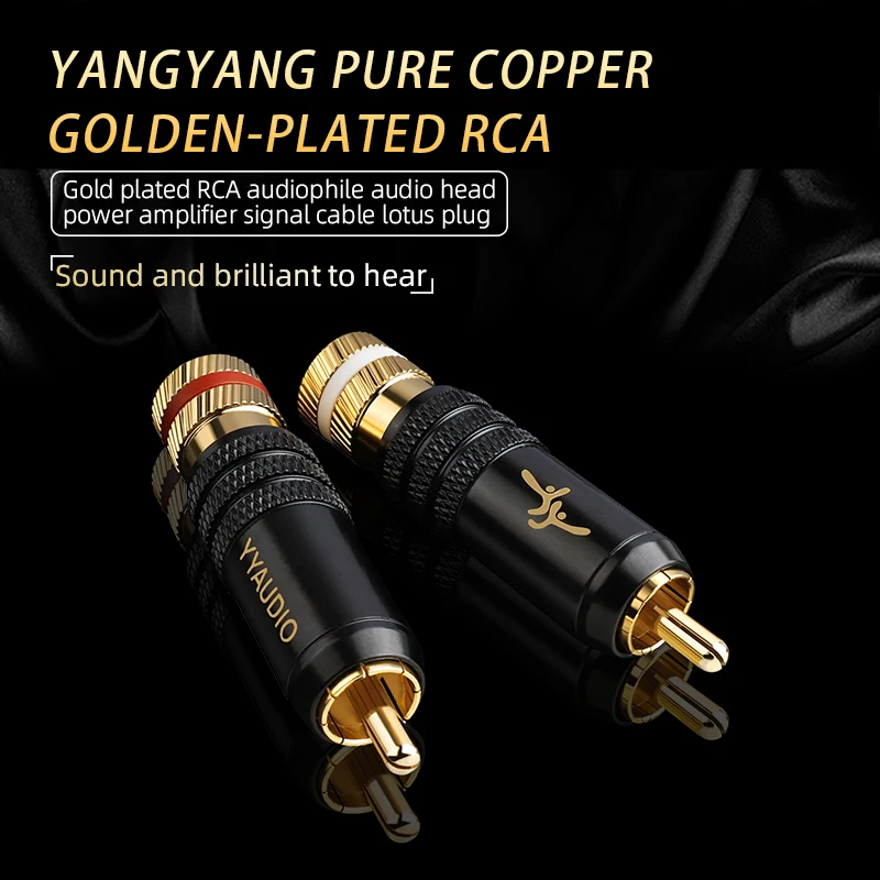 4 pz/lotto Nuovo RCA Spina Mayitr Durevole RCA Viti del Connettore di Saldatura di Bloccaggio Audio Video WBT Spina 53mm * 13mm